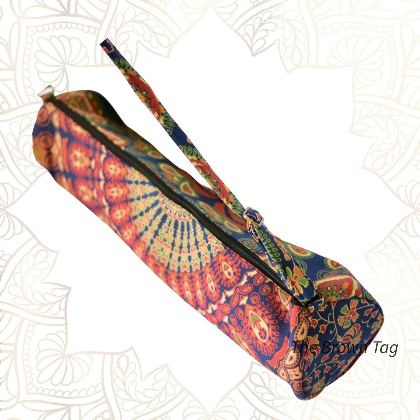 Mandala design yoga mat bag - multicolored