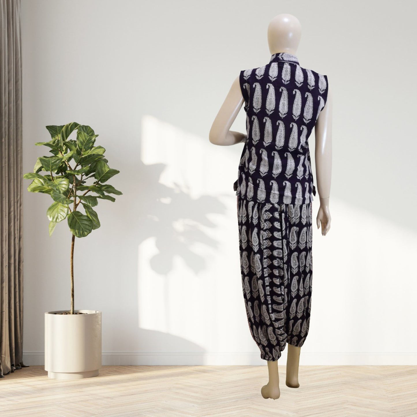 Black block printed Co-Ord set