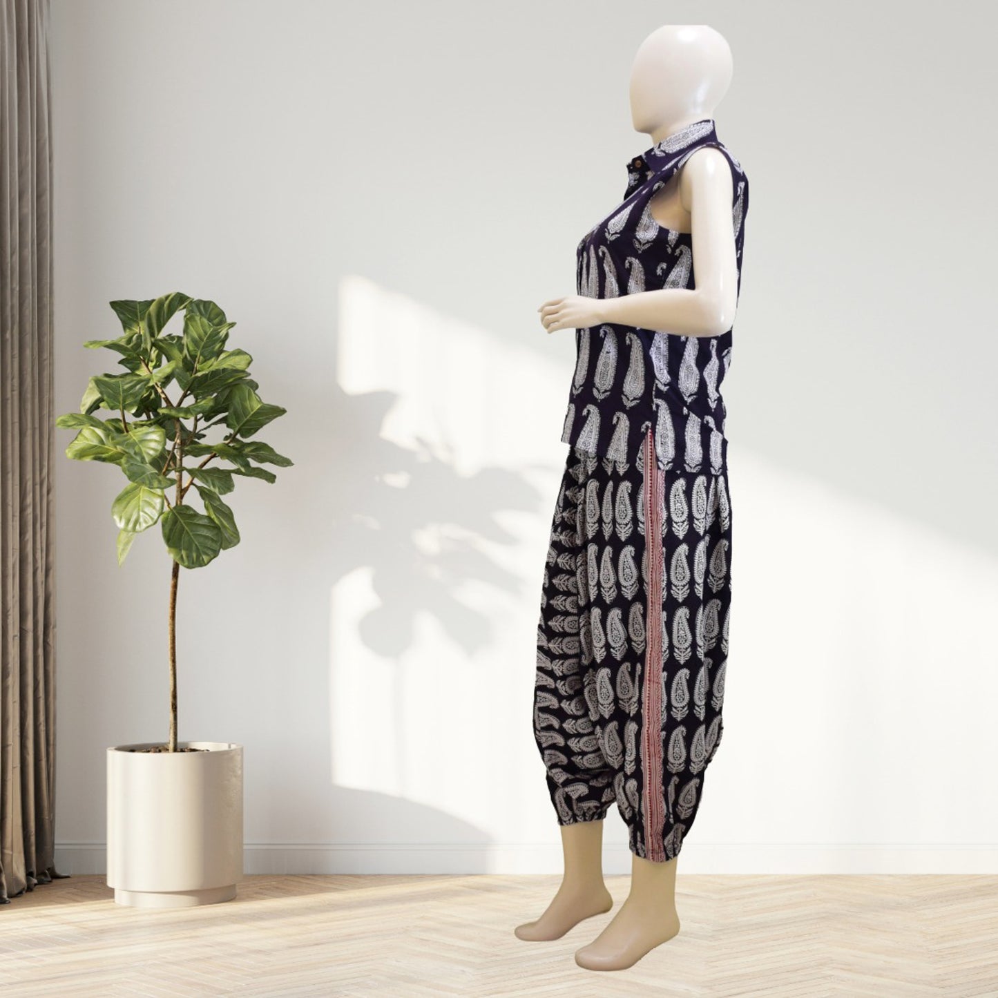 Black block printed Co-Ord set