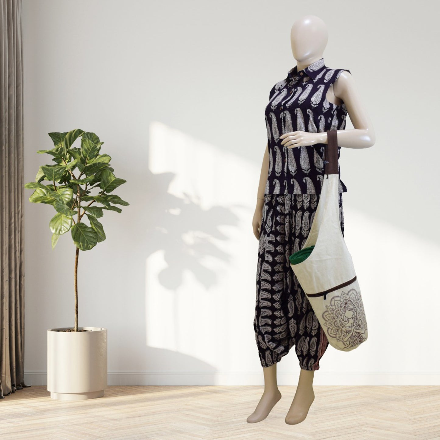 Black block printed Co-Ord set