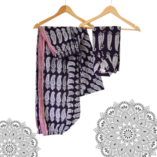 Black block printed Co-Ord set