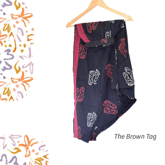 Black block printed Harem pants