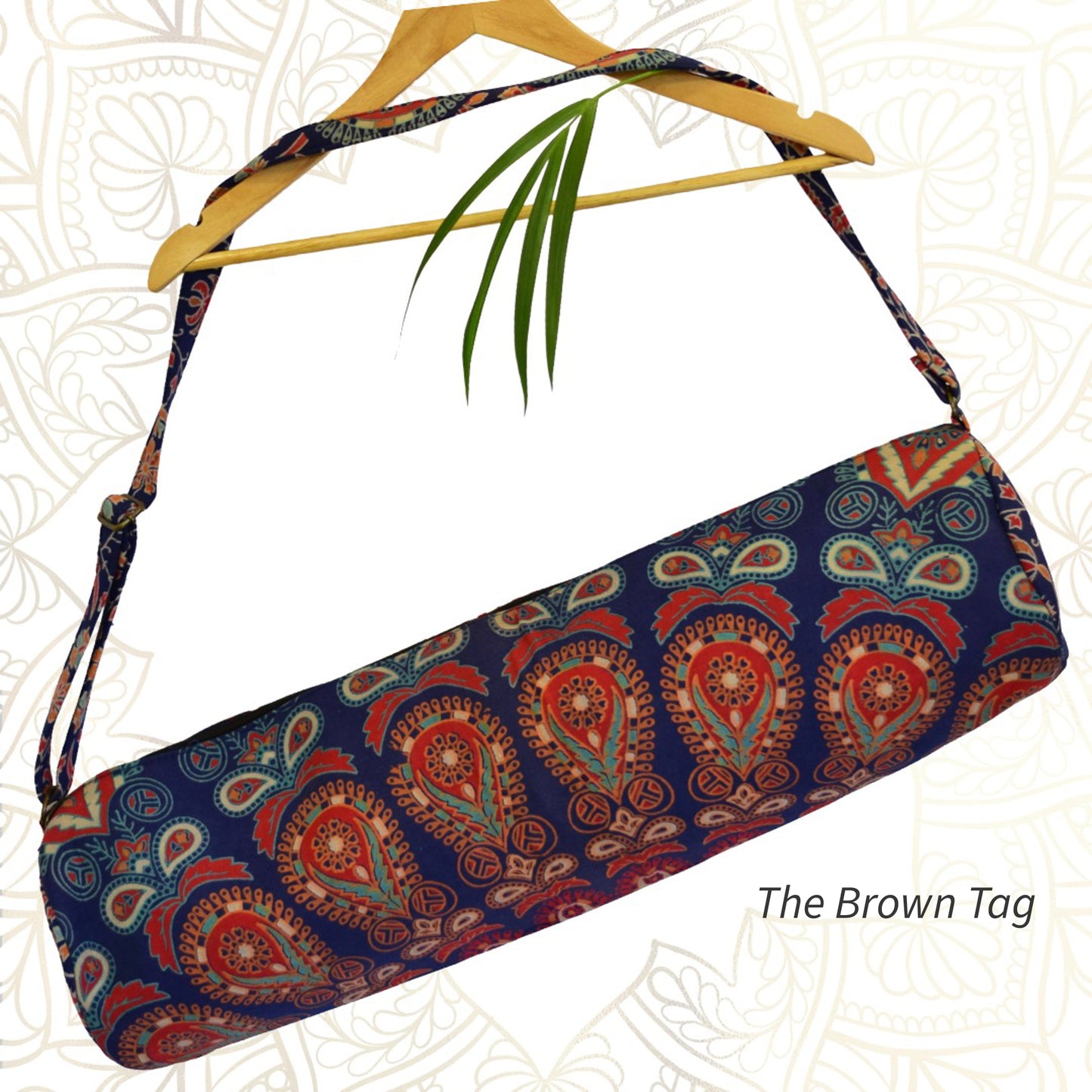 Mandala design yoga mat bag - Blue and red