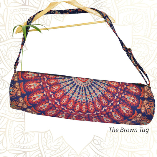 Mandala design yoga mat bag - Blue and red