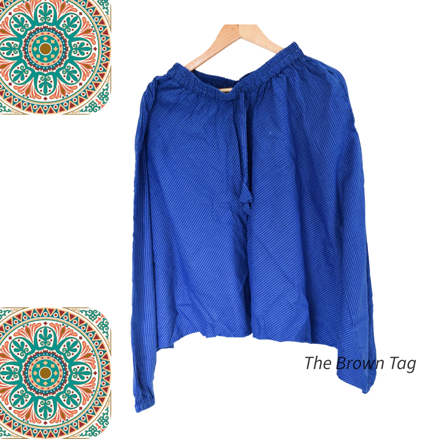Blue kantha short Harem pants