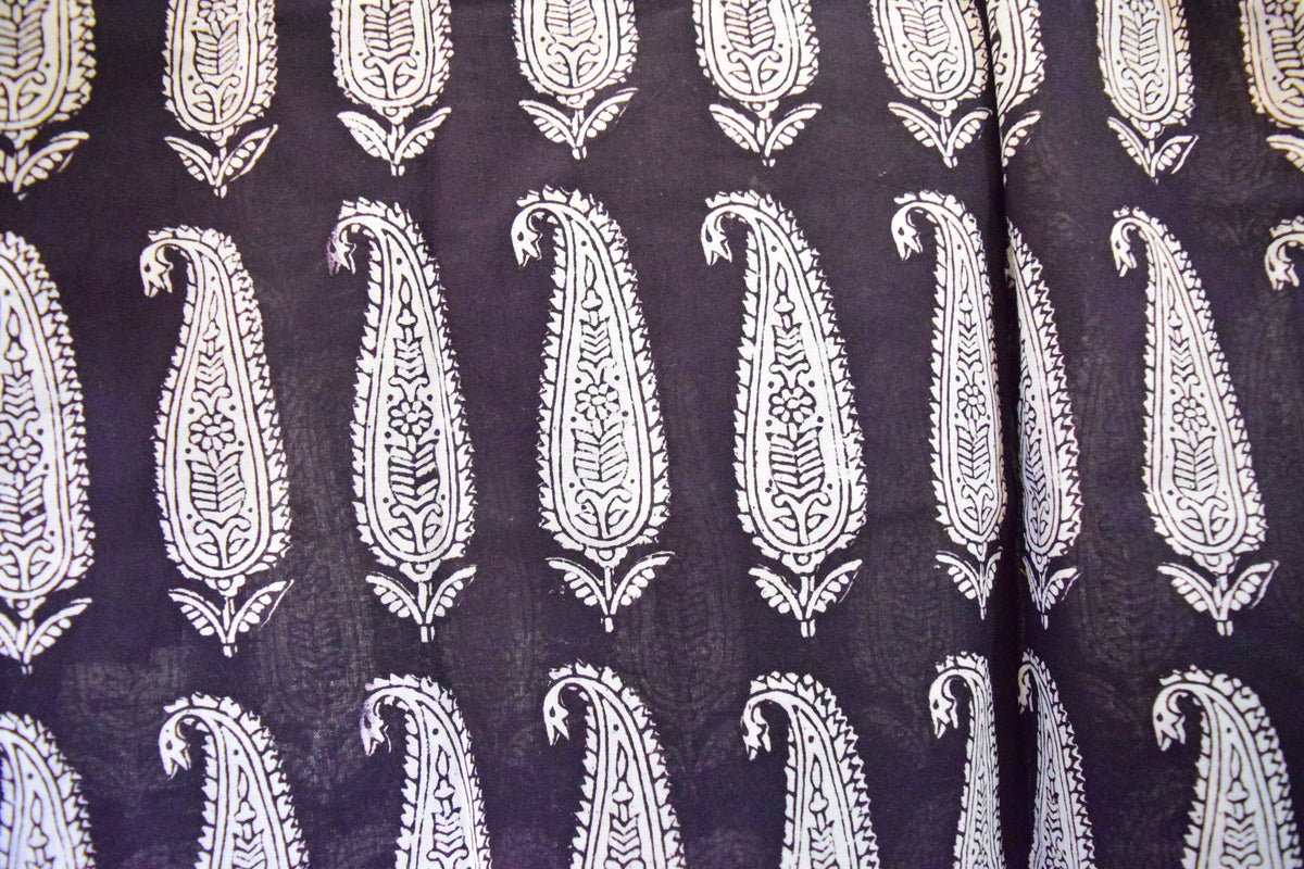 Black Paisley collar top