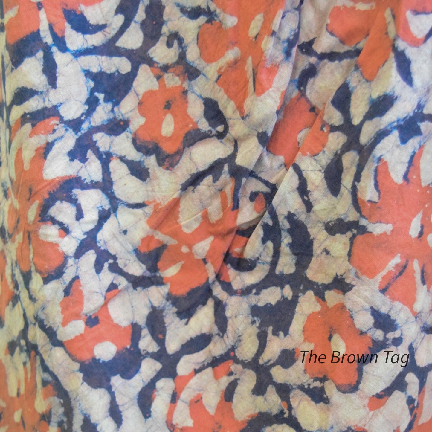 Peach and blue floral printed Dhoti pants