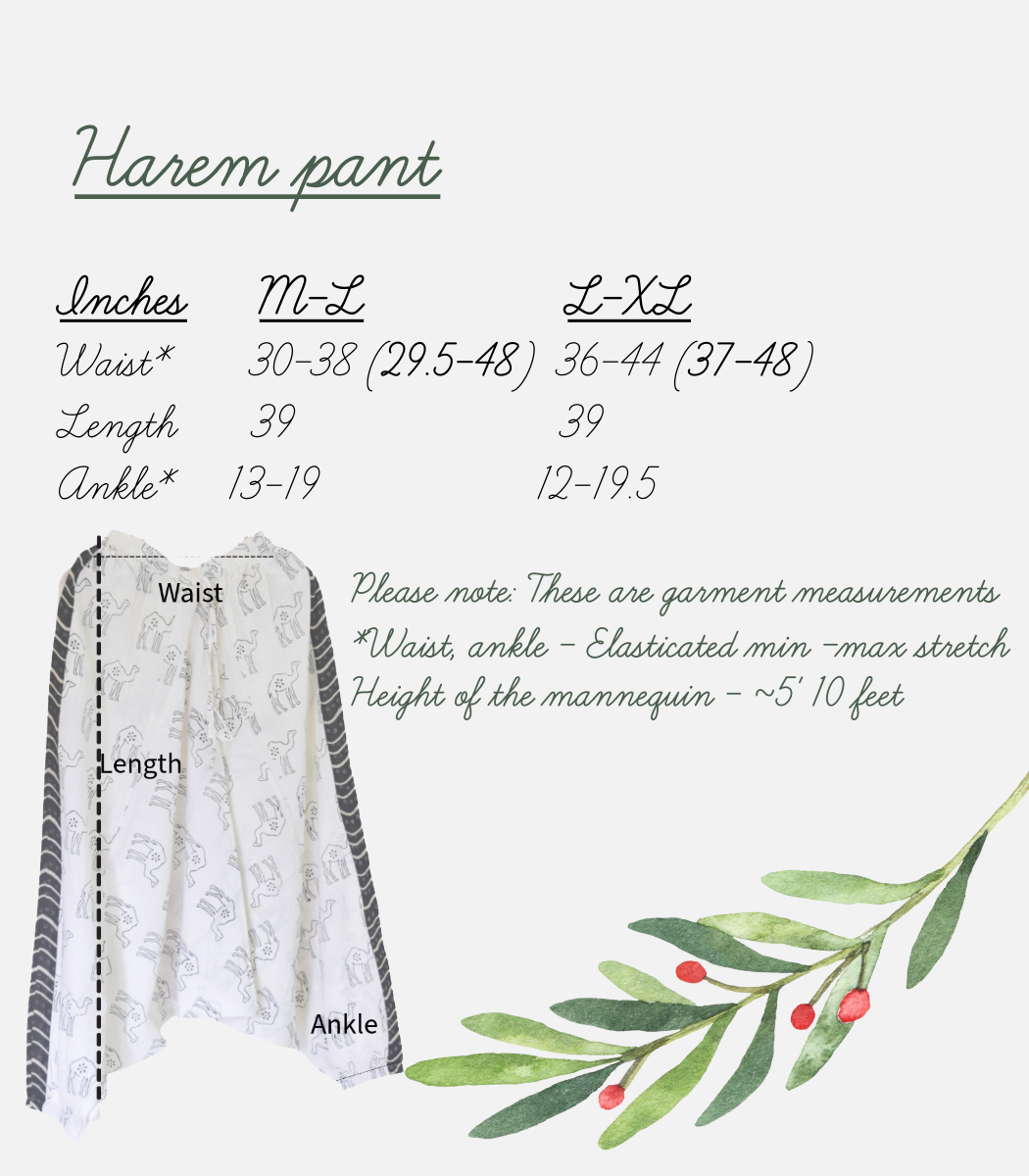 Red floral Harem pants