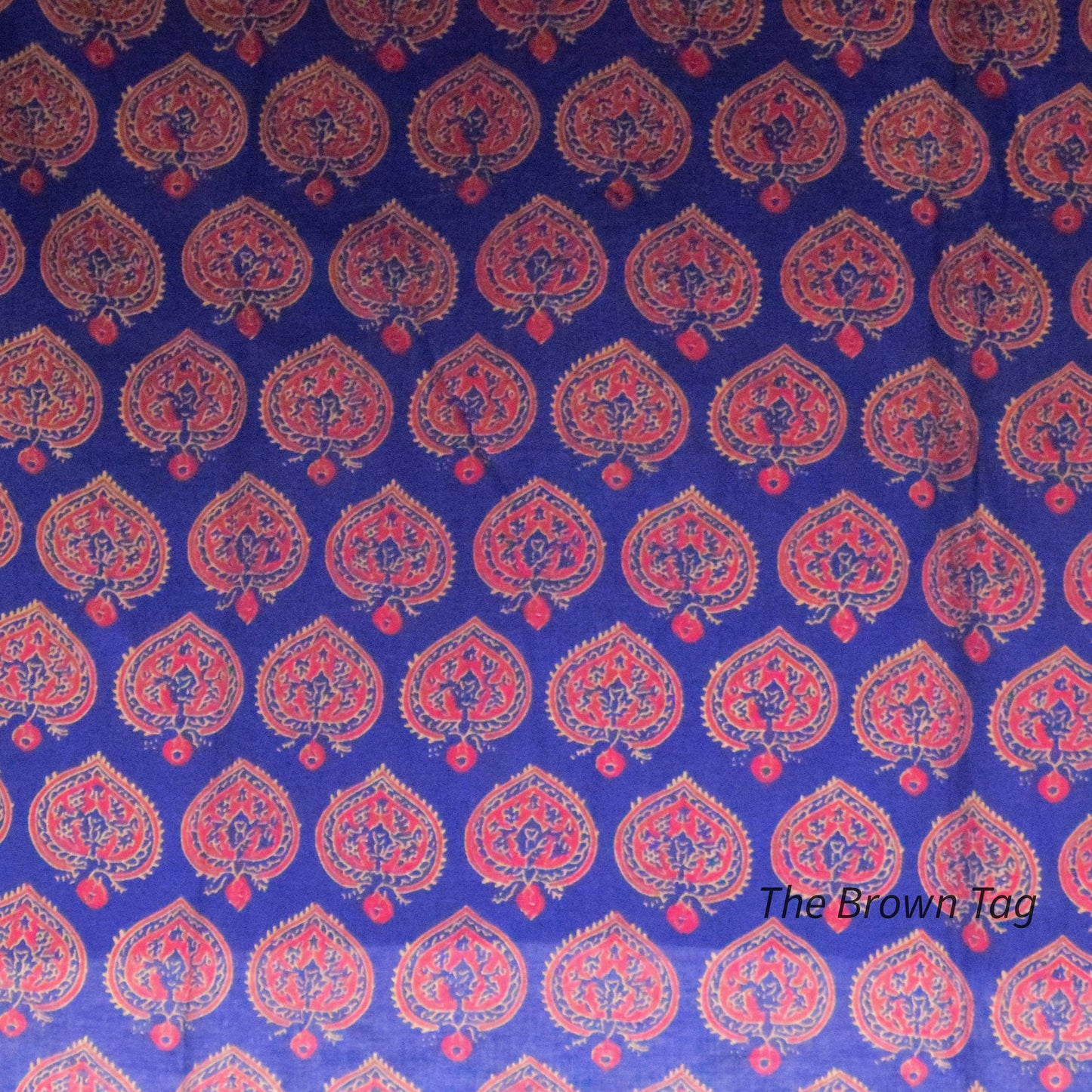 Blue Block printed short kurthi