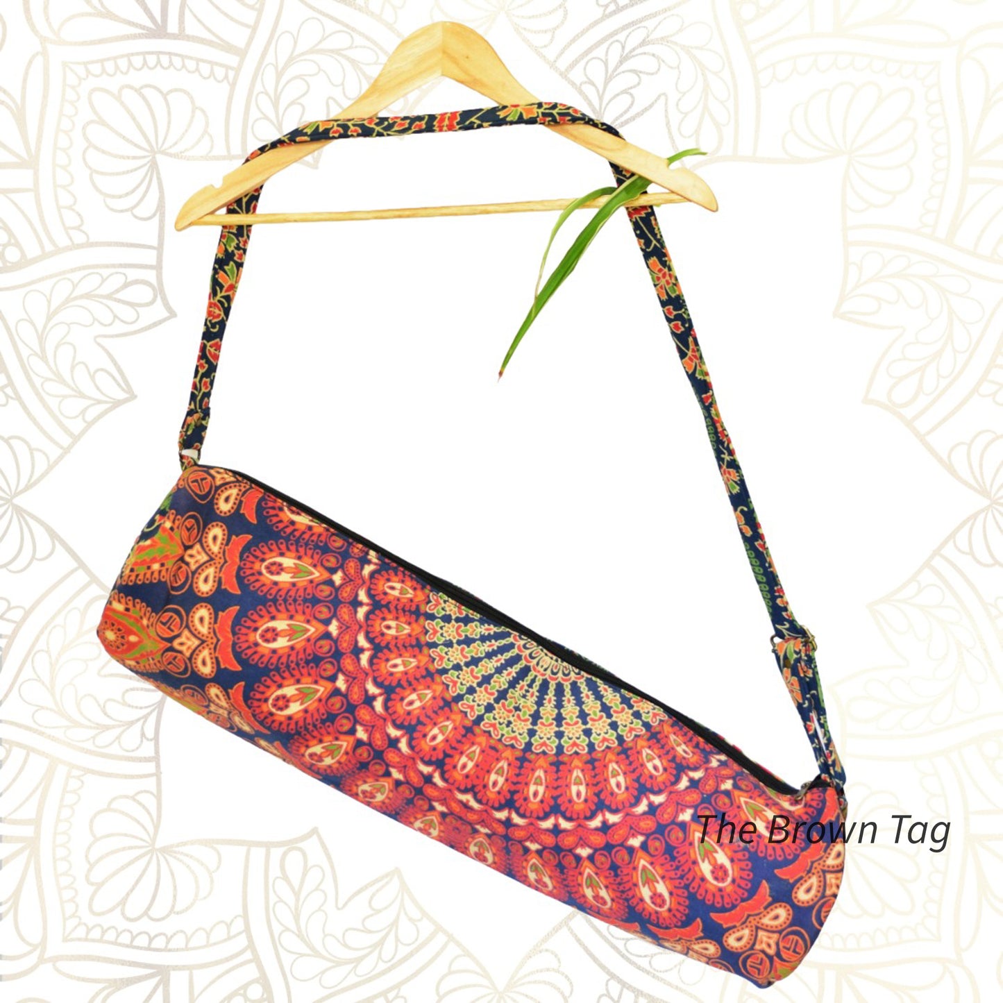 Mandala design yoga mat bag - multicolored