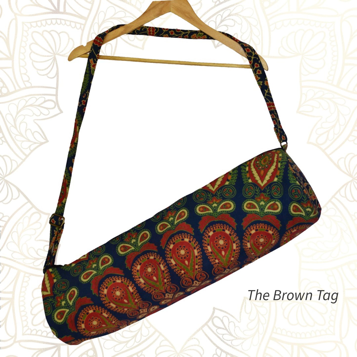 Mandala design yoga mat bag - multicolored