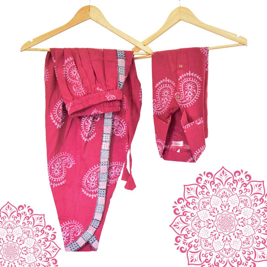 Brick red block printed Co-Ord set
