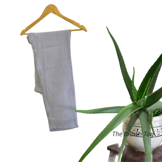 Grey plain hemp pants