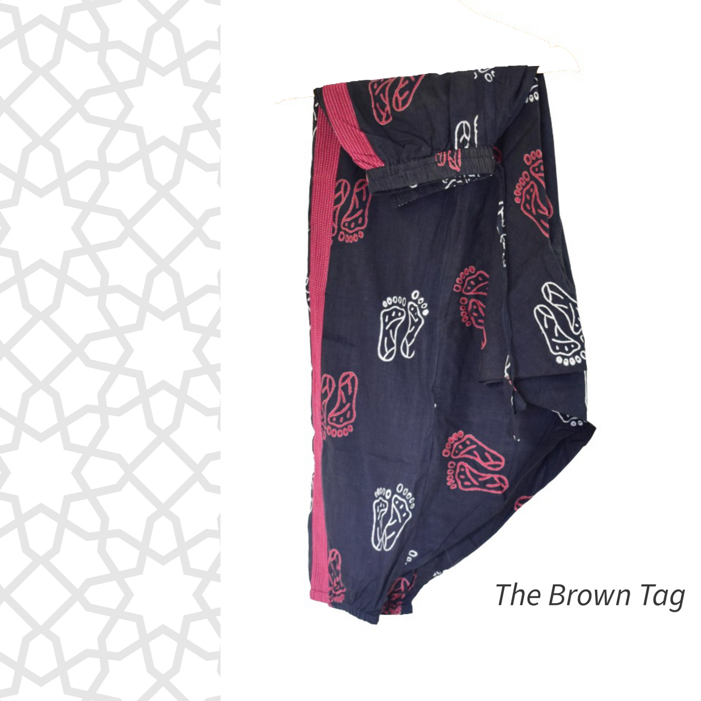 Black block printed Harem pants