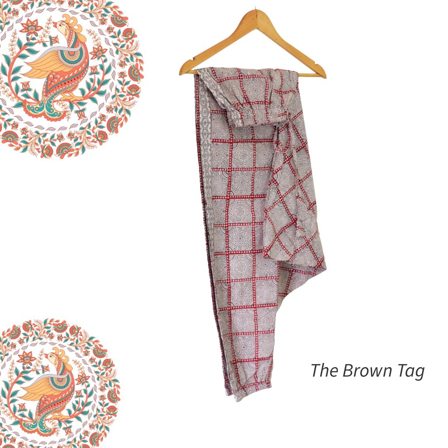 Red and white checkered Harem pants