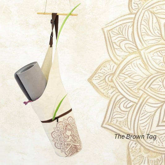 Off-white namasthe yoga mat bag