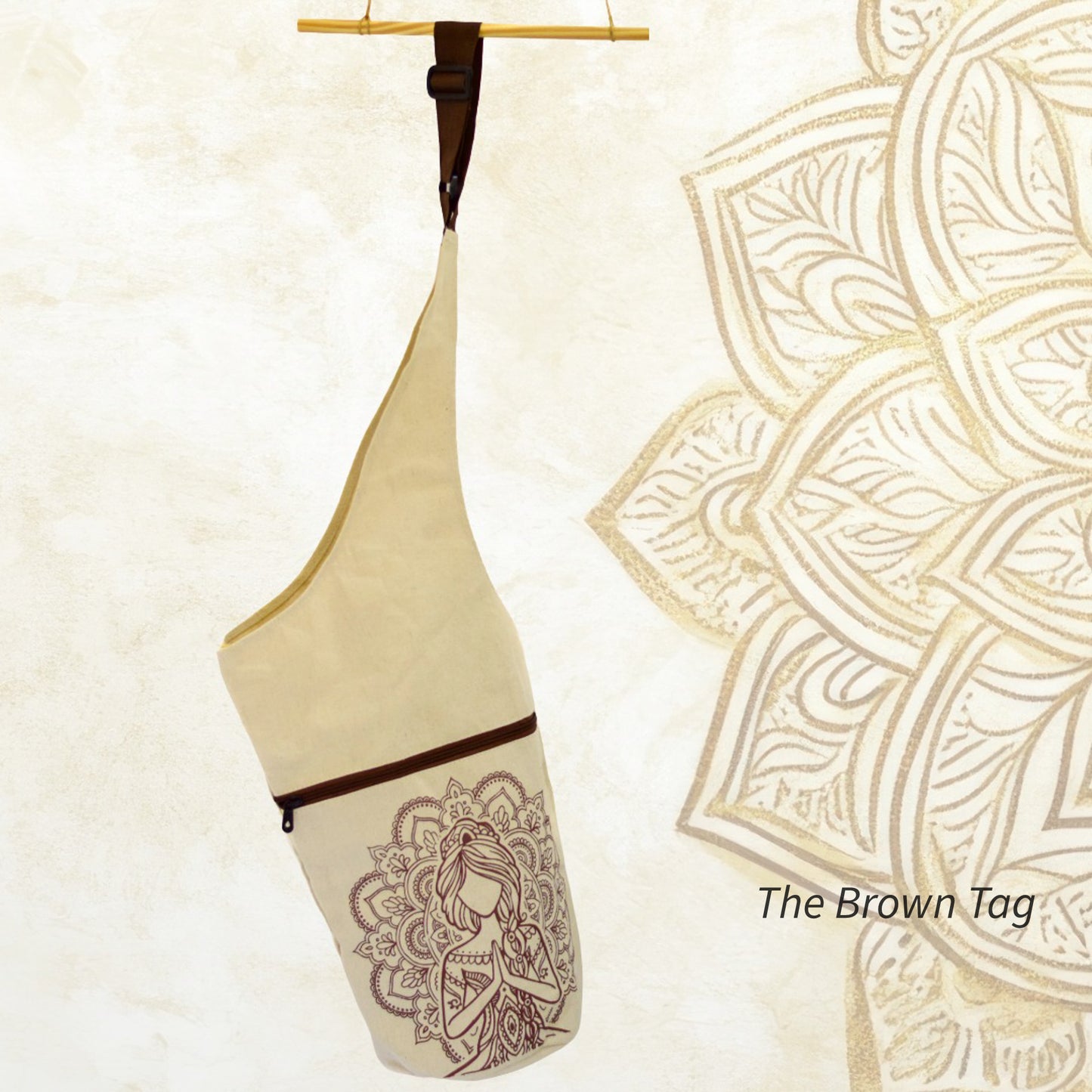 Off-white namasthe yoga mat bag